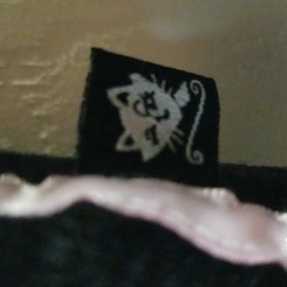 💐 VINTAGE BLACK & PINK VELOUR HOODIE JACKET 💐 - Picture 5 of 6